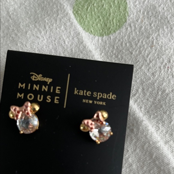 kate spade Jewelry - Kate Spade Pink and Gold Crystal Earrings